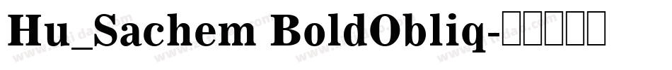 Hu_Sachem BoldObliq字体转换